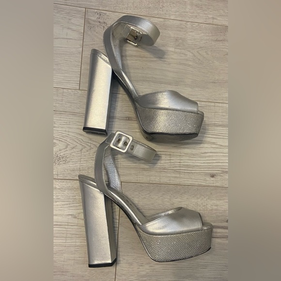 Baldan Leather Platform Sandals 5.5” Heels Shoes Sz 37 ~Light signs of preloved - Picture 5 of 11